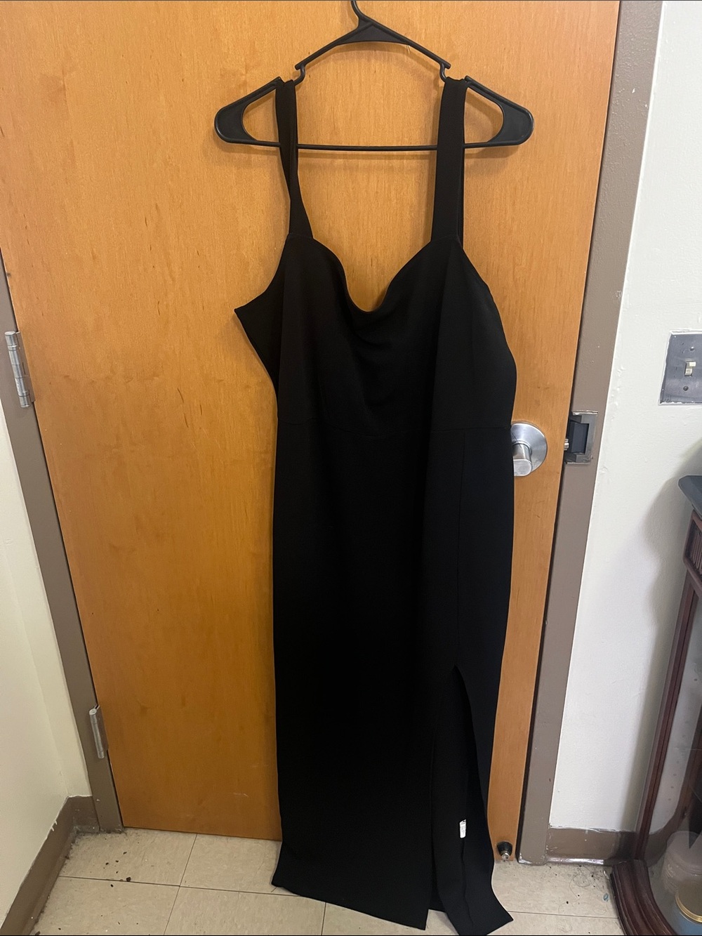 Black Maxi Dress w/ slit- Women